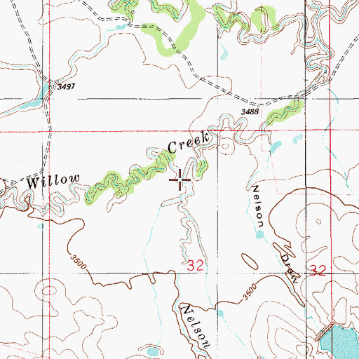 Topographic Map of Nelson Washout, MT