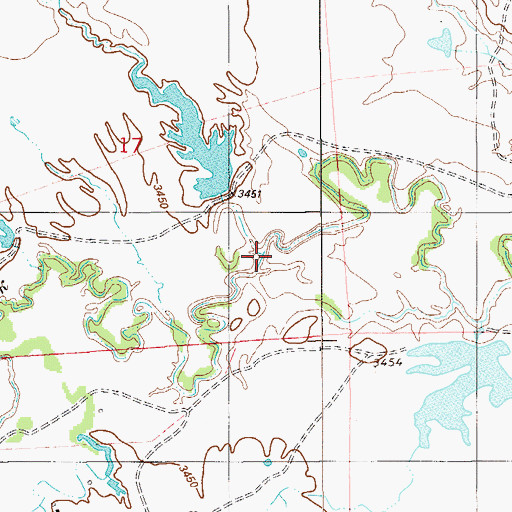 Topographic Map of North Creek, MT