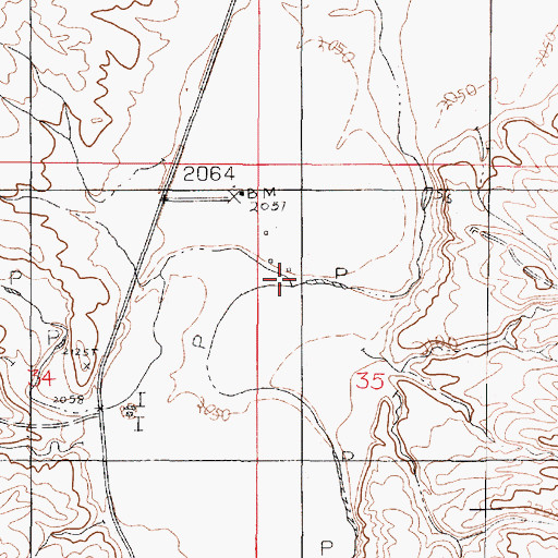 Topographic Map of Turtle Creek, MT
