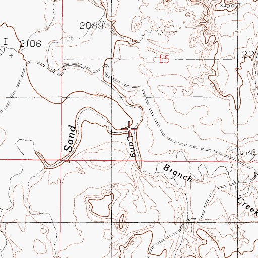 Topographic Map of Long Branch Creek, MT