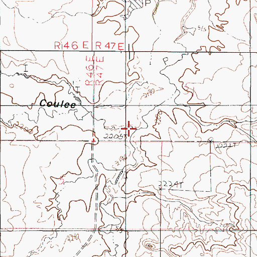 Topographic Map of Dead Man Coulee, MT