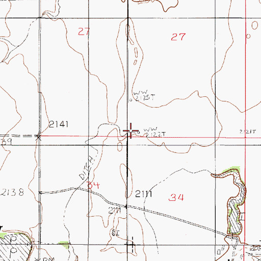 Topographic Map of Boardman Ditch, MT