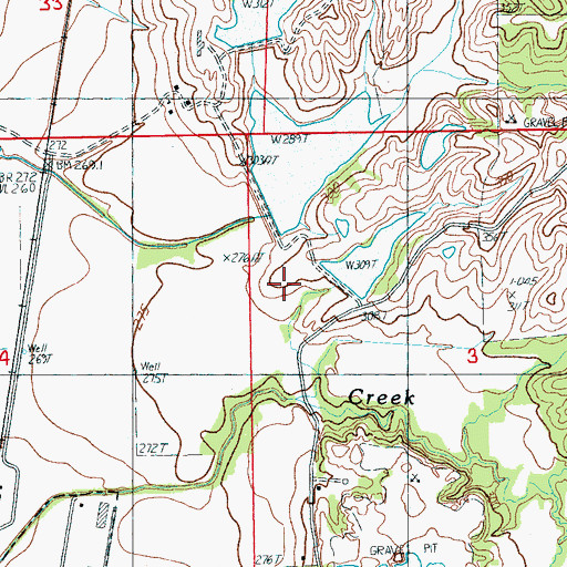 Topographic Map of Caney Creek Site Two Reservoir, AR