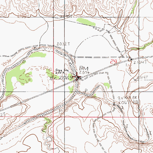 Topographic Map of Gage Station, MT