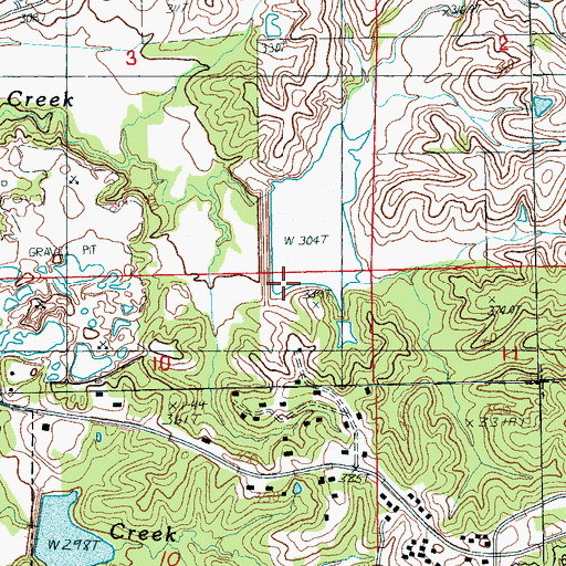 Topographic Map of Caney Creek Site 3a Dam, AR