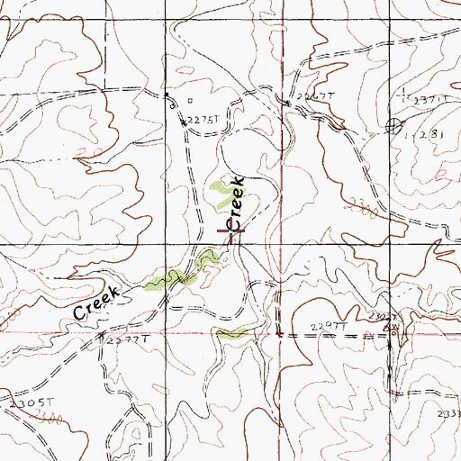 Topographic Map of Pedigo Coulee, MT