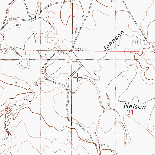 Topographic Map of Johnson Coulee, MT
