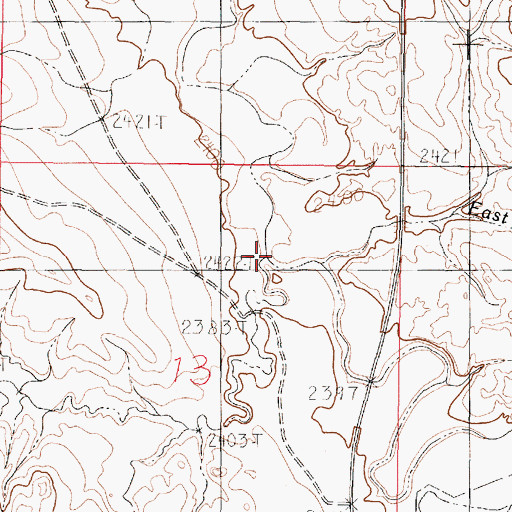Topographic Map of Ten Deer Creek, MT