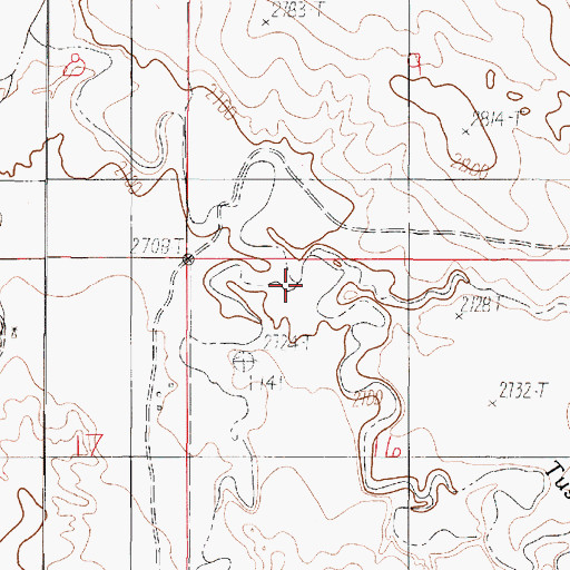 Topographic Map of Bearshack Creek, MT