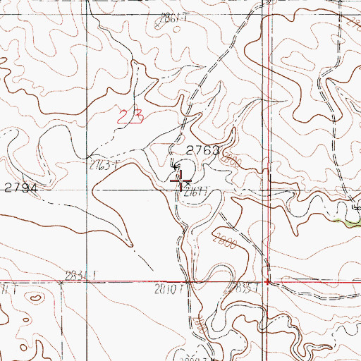 Topographic Map of North Fork Tusler Creek, MT
