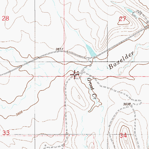 Topographic Map of Groat Creek, MT