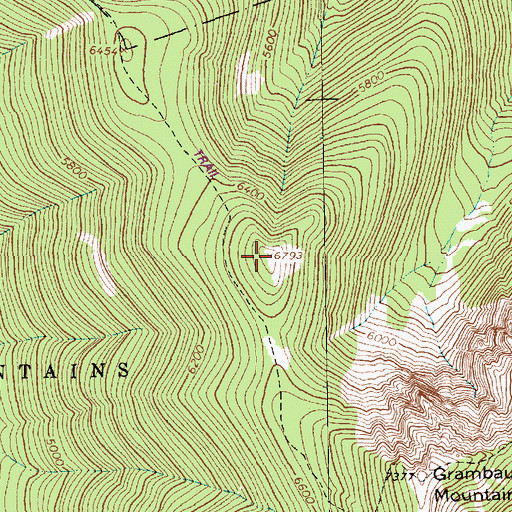 Topographic Map of William Grambauer Mountain, MT