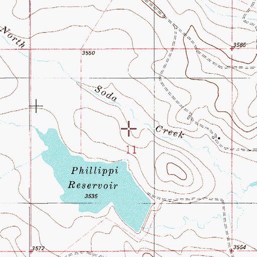 Topographic Map of Soda Creek Dam, MT
