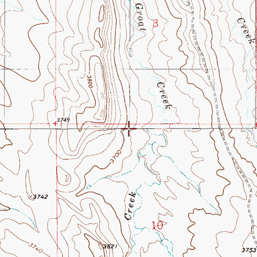 Topographic Map of Gardner Number 1 Dam, MT