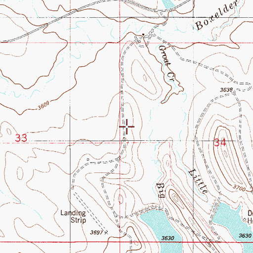 Topographic Map of Gardner Number 2 Dam, MT