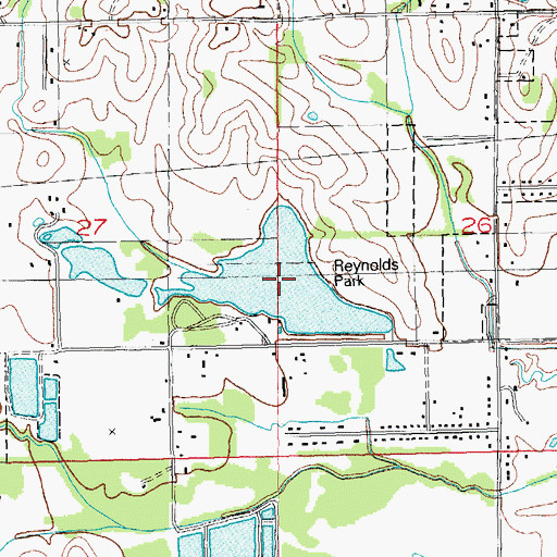 Topographic Map of Reynolds Park Lake, AR