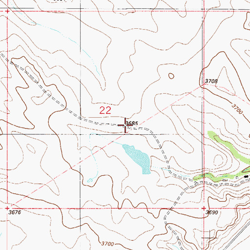 Topographic Map of La Ze Number 1 Dam, MT
