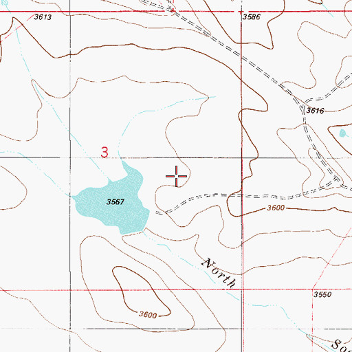 Topographic Map of Bum Lamb Dam, MT