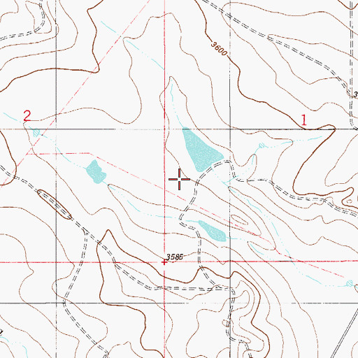Topographic Map of Marys Lamb Dam, MT