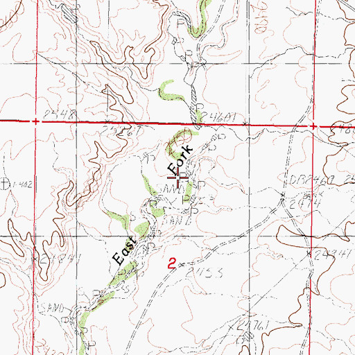 Topographic Map of Spring Coulee, MT