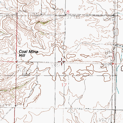 Topographic Map of Opheim Hills, MT