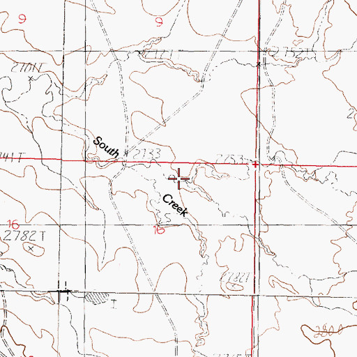 Topographic Map of Slaughter Coulee, MT