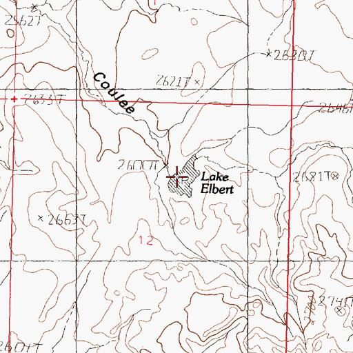 Topographic Map of Lake Elbert, MT