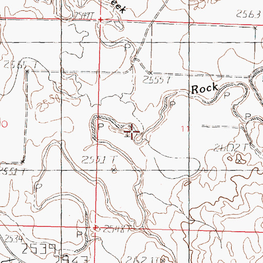 Topographic Map of Horse Creek, MT