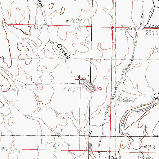 Topographic Map of Chambers Creek, MT