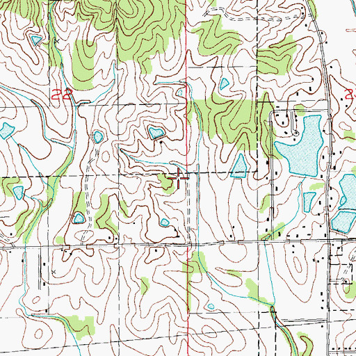 Topographic Map of Arnolds Lake Dam, AR