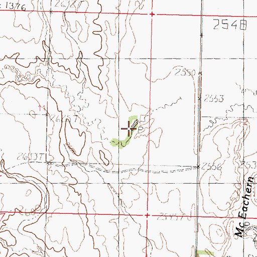 Topographic Map of Dolson Coulee, MT