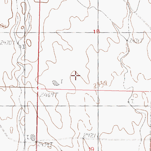 Topographic Map of Miller Springs, MT
