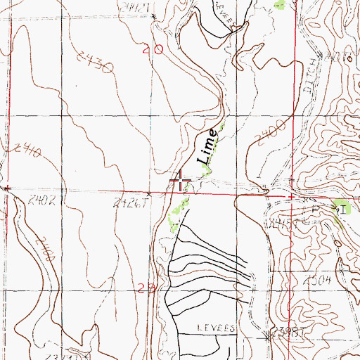Topographic Map of Blacktail Coulee, MT