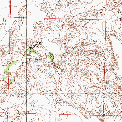 Topographic Map of Ash Coulee, MT