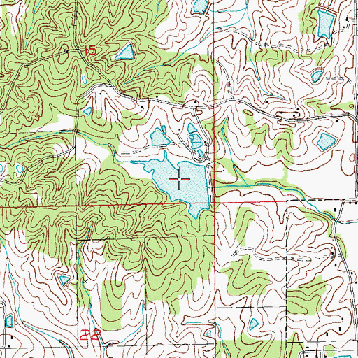 Topographic Map of Meadow Lake, AR