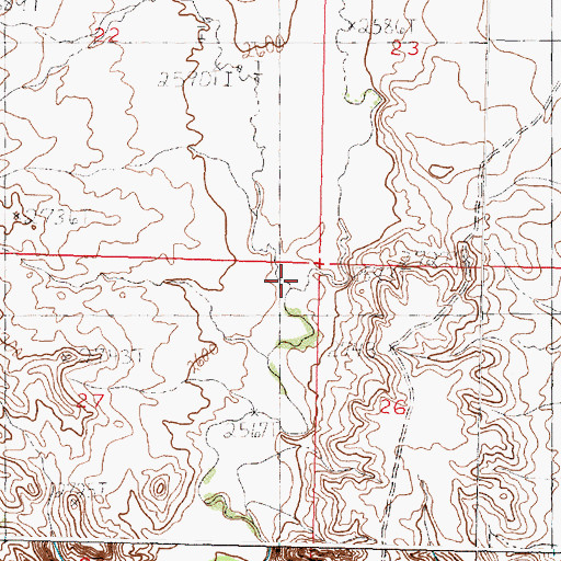 Topographic Map of West Fork Canyon Creek, MT