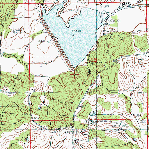 Topographic Map of Big Creek Site One Dam, AR