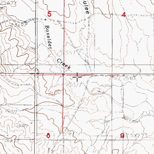Topographic Map of Smith Coulee, MT