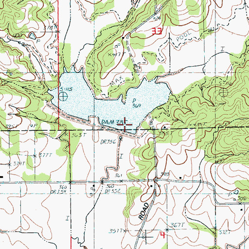 Topographic Map of Big Creek Site 15 Dam, AR