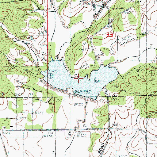 Topographic Map of Big Creek Site 15 Reservoir, AR