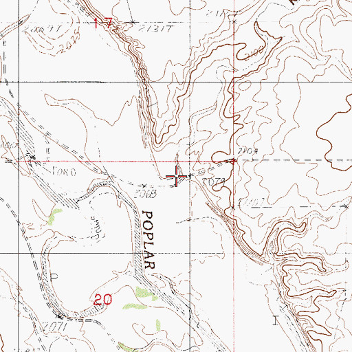 Topographic Map of Kirns Coulee, MT