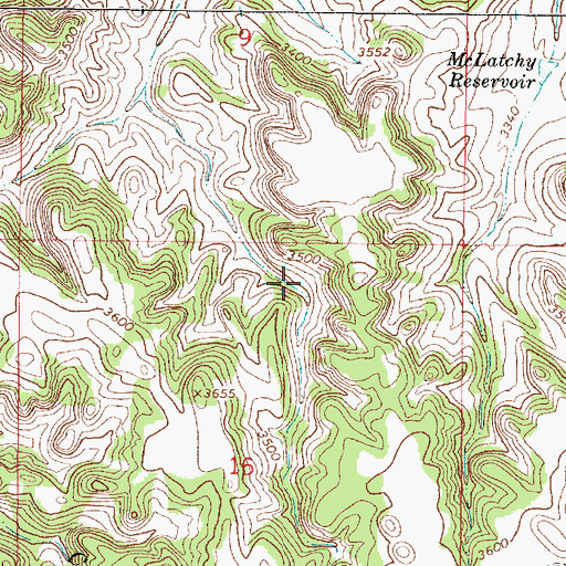Topographic Map of Custer National Forest - Ashland Division, MT