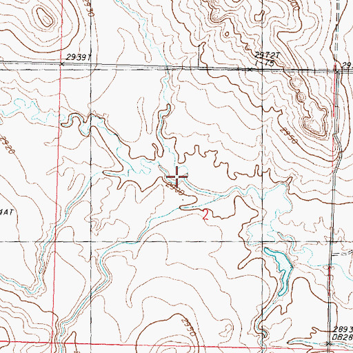 Topographic Map of East Fork Lone Tree Creek, MT