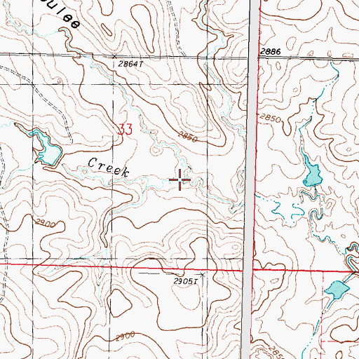 Topographic Map of Sage Hen Coulee, MT