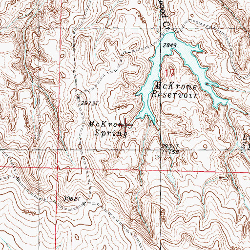 Topographic Map of McKrone Spring, MT