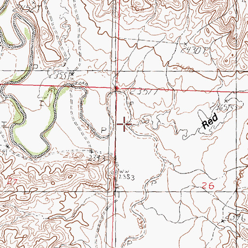 Topographic Map of Red Mud Coulee, MT