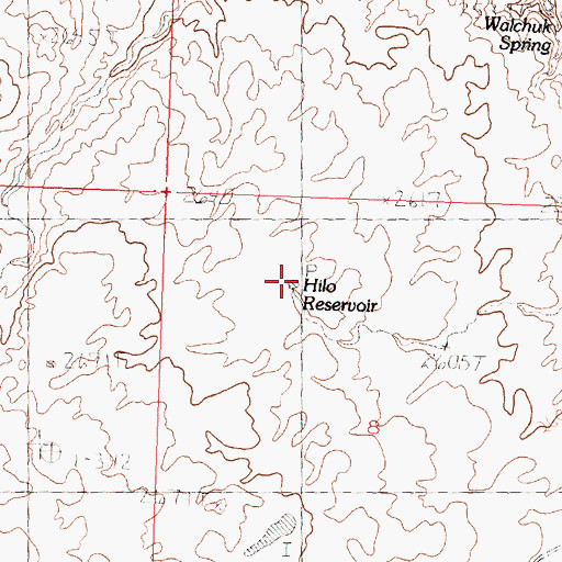 Topographic Map of Hilo Reservoir, MT