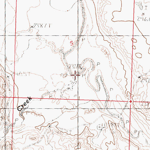 Topographic Map of Dibble Creek, MT