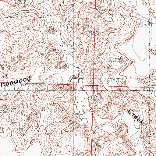 Topographic Map of Dead Horse Coulee, MT