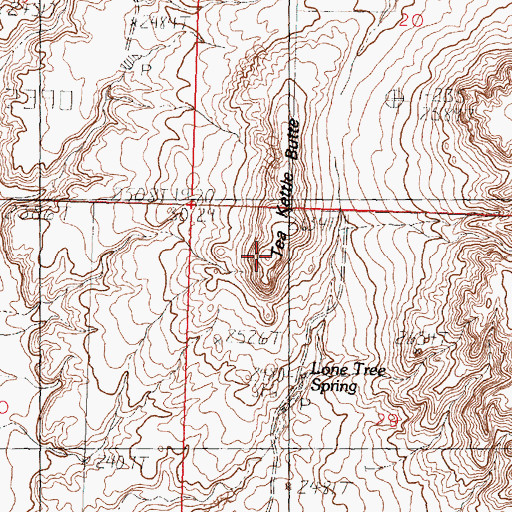 Topographic Map of Tea Kettle Butte, MT